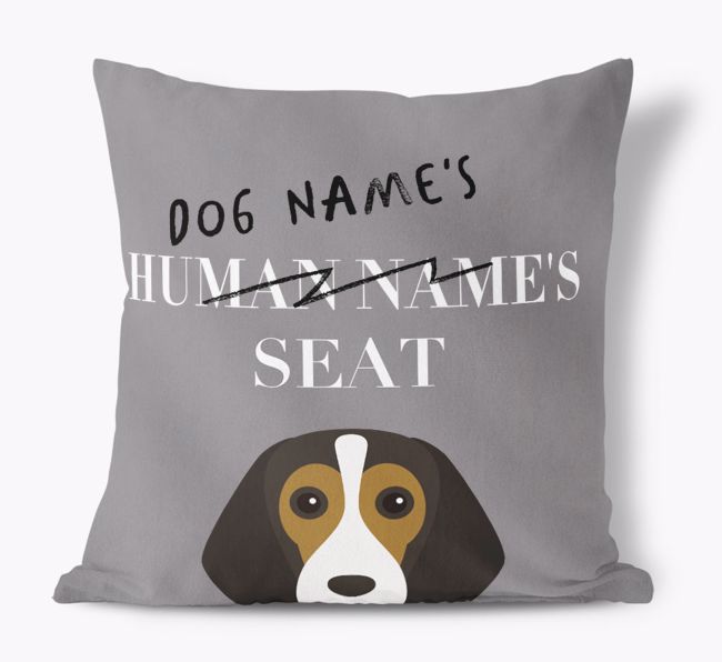 Human's Seat: Personalised {breedFullName} Canvas Cushion